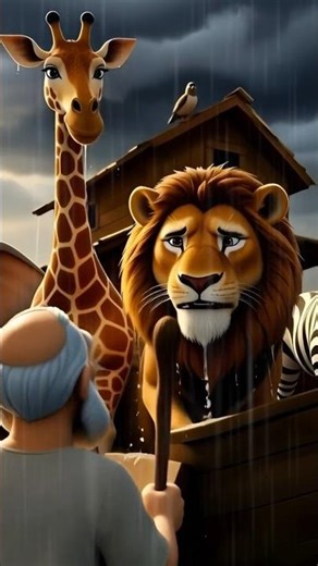 El Arca de Noé 🛶🌧️ Las Canciones del Zoo | El Reino Infantil #shorts Edi's Friends