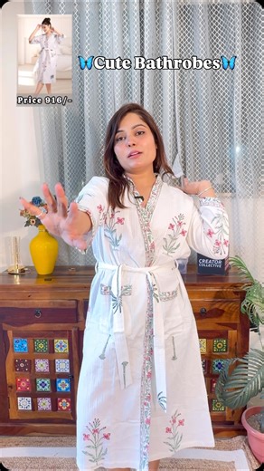 Vrushalinikam on Instagram: "🦋Comment for the Links 🔗 This video is for girls & women who is looking for bathrobe or selfie care self love things they should try these , honestly I got these bathrobe at very affordable prices, Meesho have such affordable & good Quality collection, share this reel with your besties so they can shop , #bathrobe #affordable #trendy"