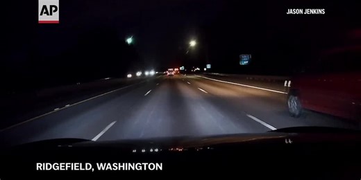 Green fireball captured on dashcam video as a meteor streaks across the Pacific Northwest sky 