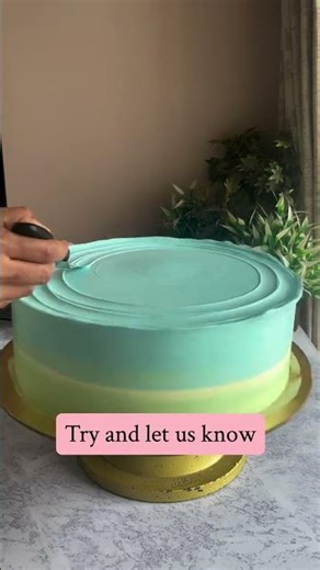 Simple Cake Swirl Trick 😍 Perfect Smooth Finish in Seconds! #cakedecorating #caketips