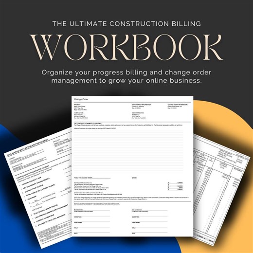 Aia-inspired Contractor Forms | Change Order, Payment Application (excel, PDF) - Etsy