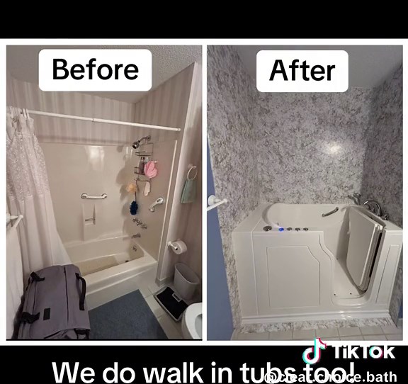 #walkinshower #bathroomremodel #easyaccess #walkintub