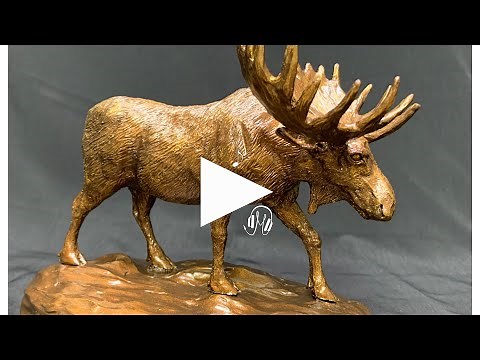 Sculpting Bull Moose | Faux Bronze | Super Sculpey Clay