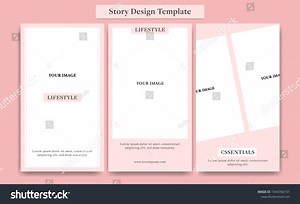 Pink Social Media Instagram Story Design Stock Vector (Royalty Free) 1344766151 | Shutterstock