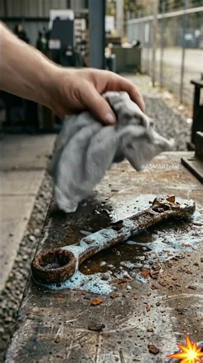 From Rusty to Shiny - Amazing Transformation! #metalrestoration #rustremoval #welding #wood #shorts