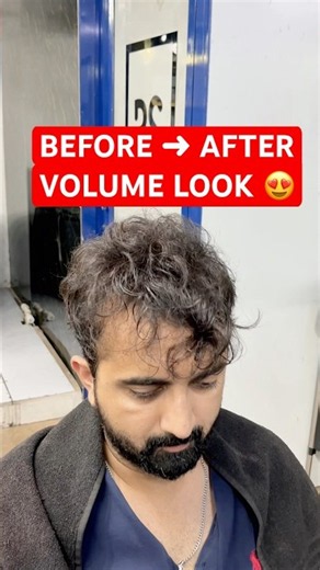 Men’s Hair Color Transformation 🔥 Dull Hair to Shiny Volume Look | Before & After #Shorts