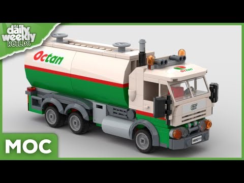 Custom Lego City Vintage Octan Tanker Truck (Rebrickable MOC)