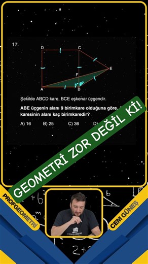SORU ÇÖZÜMÜ | GEOMETRİ ZOR DEĞİL Kİ! 🔥 | 💪#viral #trendingreel #soruçözümü #yks #fyp #keşfet #ales