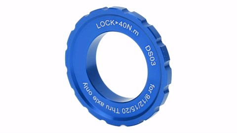Centerlock Lockring, Universal Centerlock Rotor Lockring, 6-Bolt Wheelset Hub Disc Lock Cover 9/12/15/20MM Barrel Shaft Center Lock Disc Rotor Lockring CNC Machining for Mountain Bike (Blue)
