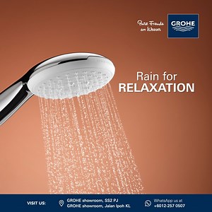 Meet the new GROHE Tempesta 110 hand shower – style, versatility, and sustainability in every spray! 🌧️ Effortlessly switch between 3 spray modes and enjoy the peace of mind with our eco-friendly design. Plus, our ShockProof silicone ring keeps your hand shower safe and sound. Available in sets, systems, and bundles to fit every bathroom. Ready to be the first in line to upgrade? 👉 Browse through GROHE’s hand showers at their flagship store: @ SS2 PJ https://bit.ly/GROHE-SS2-PJ @ Jalan Ipoh, K