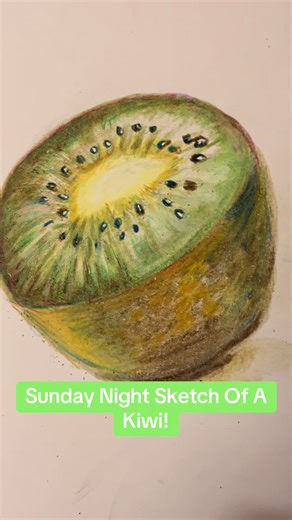 Bit of practice with some colour today and decided to draw a kiwi 🥝 #drawingsketch #sketchbook #artpractice #kiwi🥝