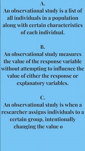 Observational study and Design of experiment? | Statistics | The Statisticians