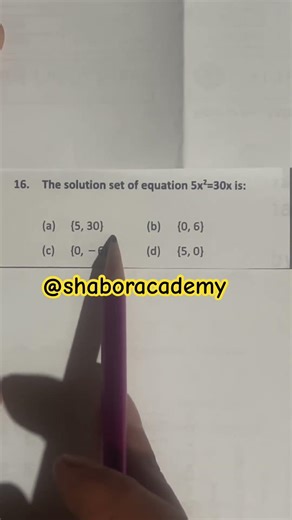Solution set of equations