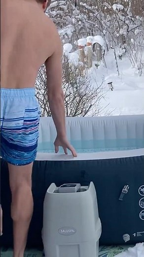 Saluspa Inflatable Hot Tub In The Winter #hottub