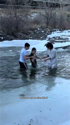 Cold baptism 🥶✝️