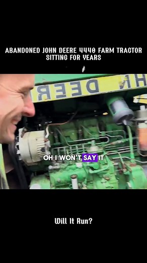 Will It Run John Deere 4440 Farm Tractor sitting for years#restoration #recovery #willitrun #old #engine #tractor #repair #tiktok #fyp | Tube Restoration