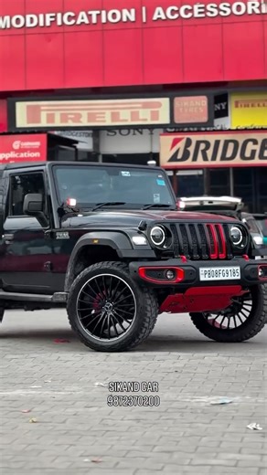 JASPREET SINGH SIKAND on Instagram: "🤯Monster Thar 🤯 Elevating the legend. 👑 This brand-new Mahindra Thar is officially leveled up with a 2 inch lift kit and massive 22 inch alloy wheels. When power meets premium style. • Customization: [Mention Shop Name/Location] • Wheels: 22” Alloys • Stance: 2” Lifted The ultimate road presence. Rate this build 1-10! 👇 #MahindraThar #TharModified #thar #modified #cars OffRoadIndia 4x4Life CarCustomization"
