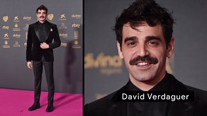Martina Cariddi deja sin palabras en la alfombra roja de los Premios Goya 2024 con un brutal vestido de encaje transparente y está parecido en Stradivarius