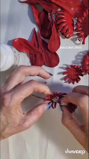 "How to make an Australian WARATAH leather flower ", Tutorial