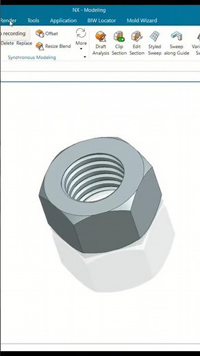 Nut Design Tutorial | Nut bolt design Siemens NX Tutorial Fastener design #fastener #cad #siemensnx