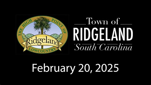 Town of Ridgeland Council Meeting- February 25th, 2025