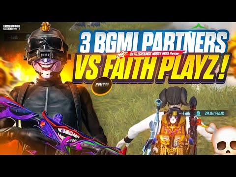 3 BGMI PARTNERS ❗️5 YouTubers Vs Faith | Fastest 1V4 Clutches By Faith PlayzZz