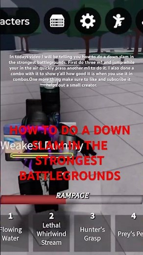 How to do a down slam and how to do a combo with it