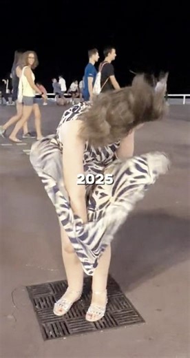 2025 White Dress Wind Moment & 1955 Marilyn Monroe