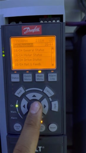 How can check and motor Readouts or monitor the motor status during running from Danfoss VFD | VLT