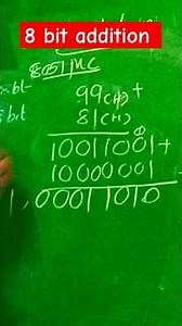 8 BIT ADDITION OF TWO NUMBERS
