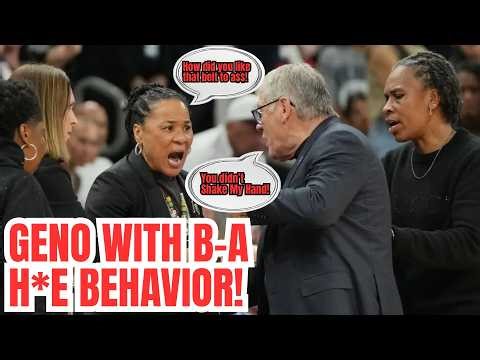 Geno Auriemma Has MELTDOWN DURING and AFTER Loss to South Carolina ACTING LIKE A COMPLETE CLOWN