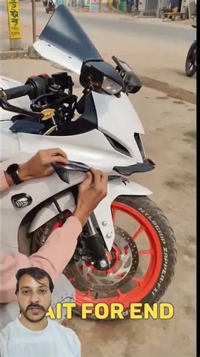 Yamaha R15v4 bike side wings install 🔥