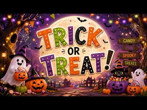 Trick or Treat TV Background | Cute Kids Halloween 4K Screensaver