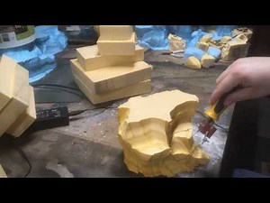 Making quick and easy rock formations with the hot wire foam factory freehand router