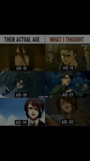 eren yeager actual age what I thought ☠️💀💨 #erenyeager #fypシ #animieeditz #anime #anime #shorts