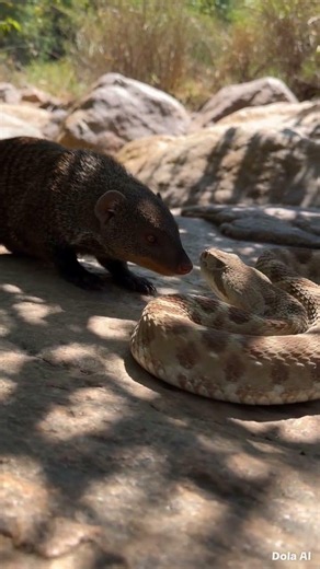 Mongoose vs Rattlesnake — It Was Waiting by the Creek! 🐍