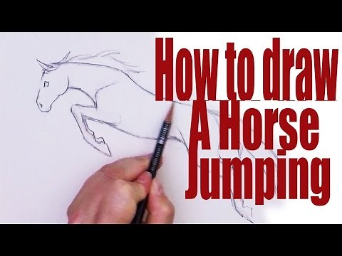 How to draw a horse jumping