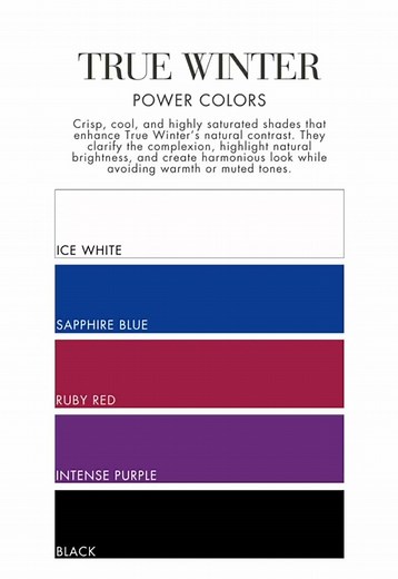 True Winter Color Guide: Best Shades for Your Palette