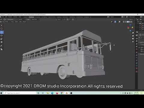 Ashok Leyland Bus | S-54 | 3D model | Blender 3D
