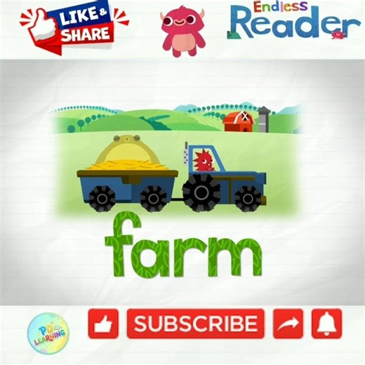 Endless Reader Word "Farm" And Monsters Funny Animation #Shorts #funnyanimation