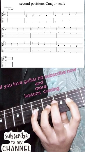 C Major Scale – Second Position (Guitar Practice Made Easy)”#CMajorScale #shorts #shortvideo #shorts