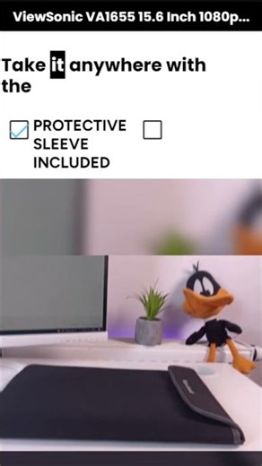 ViewSonic VA1655 15 6 Inch 1080p FHD IPS Portable Monitor with Built in Stand