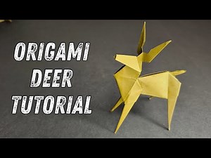 Origami Christmas Deer | How to make a paper Christmas deer