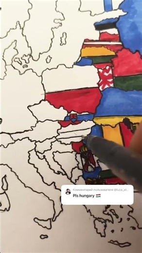 Drawing Europe map🇪🇺| Hungary 🇭🇺 Part 18 |#map #europe #history #coutries #shortamerica #shorts