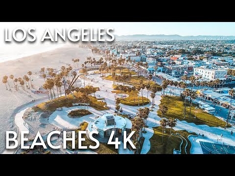 Beaches in Los Angeles California Walking Tour 4K