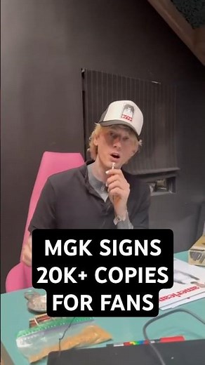 mgk signs 20K+ copies of his new album for fans.😲 signed vinyls & CDs available on mgk's website!