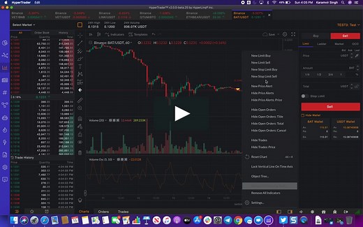 Stop Limit Order Using HyperTrader