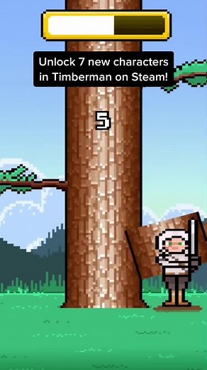 Timberman Steam Content Update: Unlock 7 New Characters!