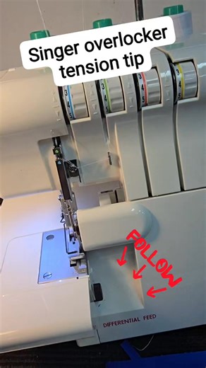 👩‍🎤Little SINGER overlocker tension tip for thicker fabrics. 💃💃 #onmikesbench #pennyatmikes #mikessewingmachinerepairs #sewingmachineservicing #overlockertip | Mike's Sewing Machine Repairs