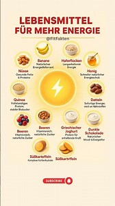 🌟 Lebensmittel für mehr Energie – Die 10 besten Power-Foods! | #EnergieBoost